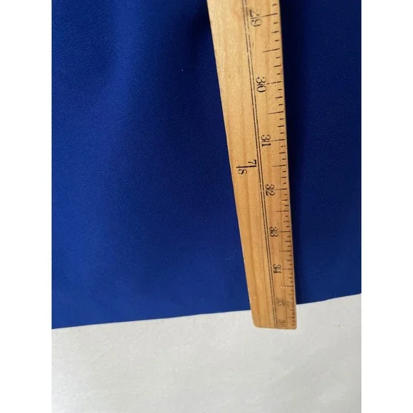 Calvin Klein Sheath Dress Women 2P Royal Blue Pleated Sleeveless Round Neck - Picture 9 of 11